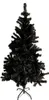 A black artificial Christmas tree on a white background. Produktbild-Vorschau