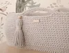 Lit pour bébé Boho fait main beige clair avec matelas Voir les images du produit 5