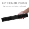 A hand holding a black soundbar with text overlays. Produktbild-Vorschau