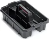 A black plastic toolbox with a red and gray handle, shown from a slightly elevated angle against a white background. Produktbild-Vorschau