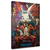 Leinwandbild Kaninchen-Boss KI 70x100 Feeby Bunt bild für Produktbild-Vorschau 1