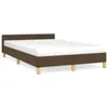 Bettgestell mit Kopfteil Dunkelbraun 120x190 cm Stoff Produktbild-Vorschau 1