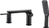 miscelatore da bagno design a 3 fori rubinetto nero Anteprima dell’immagine prodotto 1