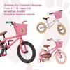 Košík na bicykel pre deti dievčatá predné tkané ratanové Náhľad obrázku produktu 5