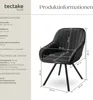 tectake® Drehbarer Armlehnstuhl Snug gepolstert, in Produktbild-Vorschau 5