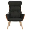 Design Möbel Relaxsessel Schwarz Stoff und PVC - 2024 Neu Produktbild-Vorschau 3