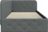 vidaXL Eckbettgestell Dunkelgrau 100 x 200 cm Stoff Produktbild-Vorschau 6