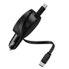 Caricabatterie per auto Accezz con cavi retrattili - USB-C Anteprima dell’immagine prodotto 1