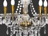 Esstisch LED Kronleuchter Gold 5 flammig dimmbar Ø52cm mit Produktbild-Vorschau 6