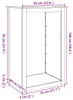 vidaXL Stojak na drewno opałowe biały 60x40x100 cm stalowy Podgląd zdjęcia produktu 7