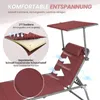 Sonnenliege klappbar – Gartenliege aus Aluminium mit 5-fach Produktbild-Vorschau 4