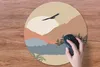 MuchoWow® Mauspad Mousepad Pastell - Vogel - Berge 50x50 cm Produktbild-Vorschau 3