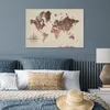 MuchoWow® Poster Weltkarte - Holz - Windrose 60x40 cm - Produktbild-Vorschau 4
