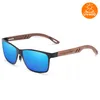 Sonnenbrille Herren Polarisiert UV400, Blaue Gläser Holz Produktbild-Vorschau 6