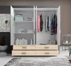 Kleiderschrank "Ivar" in Weiß Abs. Eiche Sonoma mit 4 Produktbild-Vorschau 5