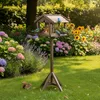 Relaxdays Vogelfutterhaus mit Ständer, Futtersilo, Garten & Produktbild-Vorschau 6