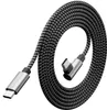 A coiled USB-C cable with angled connectors. Produktbild-Vorschau