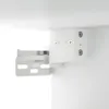 A close-up view of a white corner bracket with screws, attached to a white wall. Anteprima dell’immagine prodotto