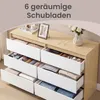 VASAGLE Kommode mit 6 Schubladen Modernes Sideboard für Produktbild-Vorschau 7