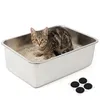 Litière pour chats de grande taille, en acier inoxydable, Voir les images du produit 1
