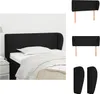 vidaXL Kopfteil mit Ohren Schwarz 83x23x78/88 cm Stoff -  Produktbild-Vorschau 1