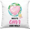 Trendation - Beste Oma Der Welt Geschenk Deko-Kissen mit Produktbild-Vorschau 1