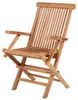 Teakholz Garten-/Klappsessel - bene living - mit Armlehnen Produktbild-Vorschau 1