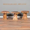 Massivholz Teak Beistelltisch MELAYA Natural ca.D 45cm Produktbild-Vorschau 4