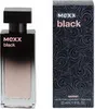 A bottle of Mexx Black Woman Eau de Parfum and its packaging are displayed side-by-side against a white background. Náhľad obrázku produktu
