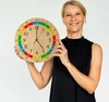 Lernuhr für Kinder Wanduhr aus MDF Produktbild-Vorschau 2