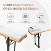 TexDeko Bierbankauflage 220x25x4cm mit Reißverschluss Weiß Produktbild-Vorschau 3