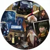 A collage of images related to Harry Potter and the Philosopher's Stone, featuring characters, Hogwarts, and iconic symbols. Produktbild-Vorschau