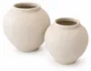 Vase décoratif Sahara fait main beige 27 x 17 cm Voir les images du produit 3