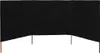 vidaXL tessuto frangivento 3 pezzi 400 x 160 cm nero Anteprima dell’immagine prodotto 2