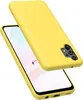 A yellow phone case is shown on top of a smartphone. Produktbild-Vorschau