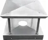 A stainless steel chimney cap with a square base and a pyramidal top, shown from a slightly elevated front angle on a white background. Náhled obrázku produktu