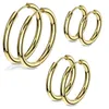 viva-adorno 15mm Ø Klappcreolen Hoop Ohrringe Edelstahl Produktbild-Vorschau 2
