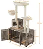 Yaheetech Kratzbaum mit Katzenschrank für Katzenklo 135 cm Produktbild-Vorschau 7