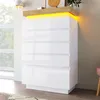 Commode Sweiko, buffet brillant avec 6 tiroirs, éclairage Voir les images du produit 19