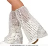 Disco Glam Glänzende Beinstulpen Karneval Fasching Retro Produktbild-Vorschau 2