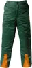 A pair of green work pants with orange accents at the bottom of the legs, shown against a white background. Anteprima dell’immagine prodotto