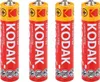 Four Kodak AAA batteries lined up against a white background. Anteprima dell’immagine prodotto