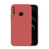 A red phone case is shown on a white background, with a smartphone partially visible inside the case. Produktbild-Vorschau