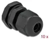DELOCK Kabelverschraubung PG7 10 Stück schwarz Produktbild-Vorschau 1