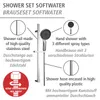 WENKO Brauseset Softwater, Duschstange aus Edelstahl in Produktbild-Vorschau 2