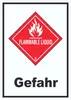 Schild Entzündbare flüssige Stoffe Gefahr Flammable Liquid Produktbild-Vorschau 1