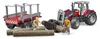BRUDER Massey Ferguson + Frontlader, Holztransporthänger, Produktbild-Vorschau 3