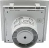 Underside view of a white ventilation fan, showing its motor and label. Produktbild-Vorschau