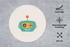 MuchoWow® Mauspad Mousepad Roboter - Gesicht - Antenne - Produktbild-Vorschau 2
