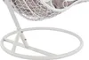 Hängesessel - Polyrattan - Weiß mit grauen Kissen - LUVA Produktbild-Vorschau 5